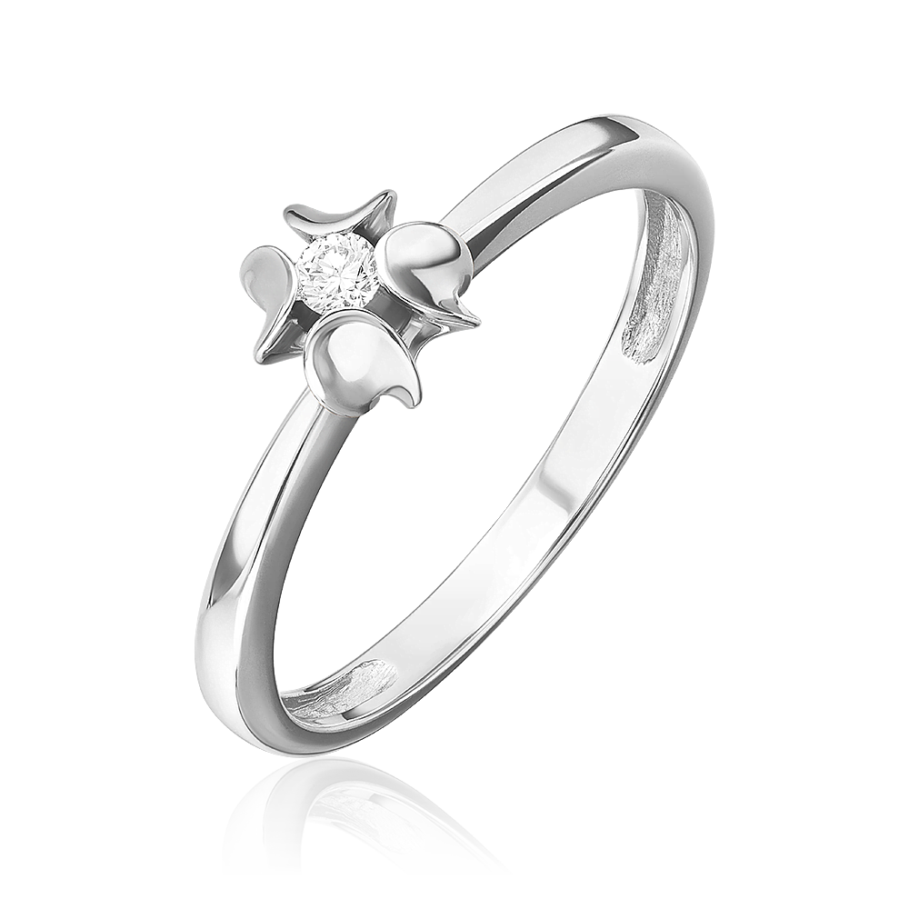 

Кольцо из золота р. 17 PLATINA jewelry 01-5807-00-101-1120, бриллиант, 01-5807-00-101-1120