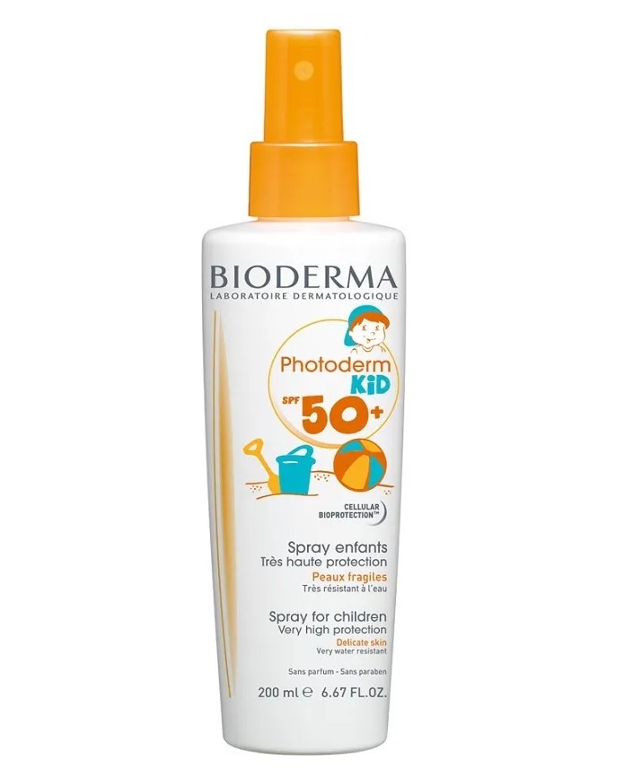 Солнцезащитный спрей Bioderma Photoderm Kid очень высокая защита SPF50+, 200 мл