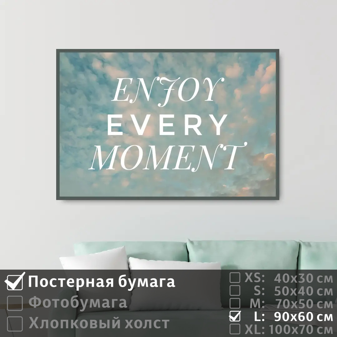 

Постер на стену ПолиЦентр Мотивационная фраза на английском 90х60 см, МотивационнаяФразаНаАнглийском