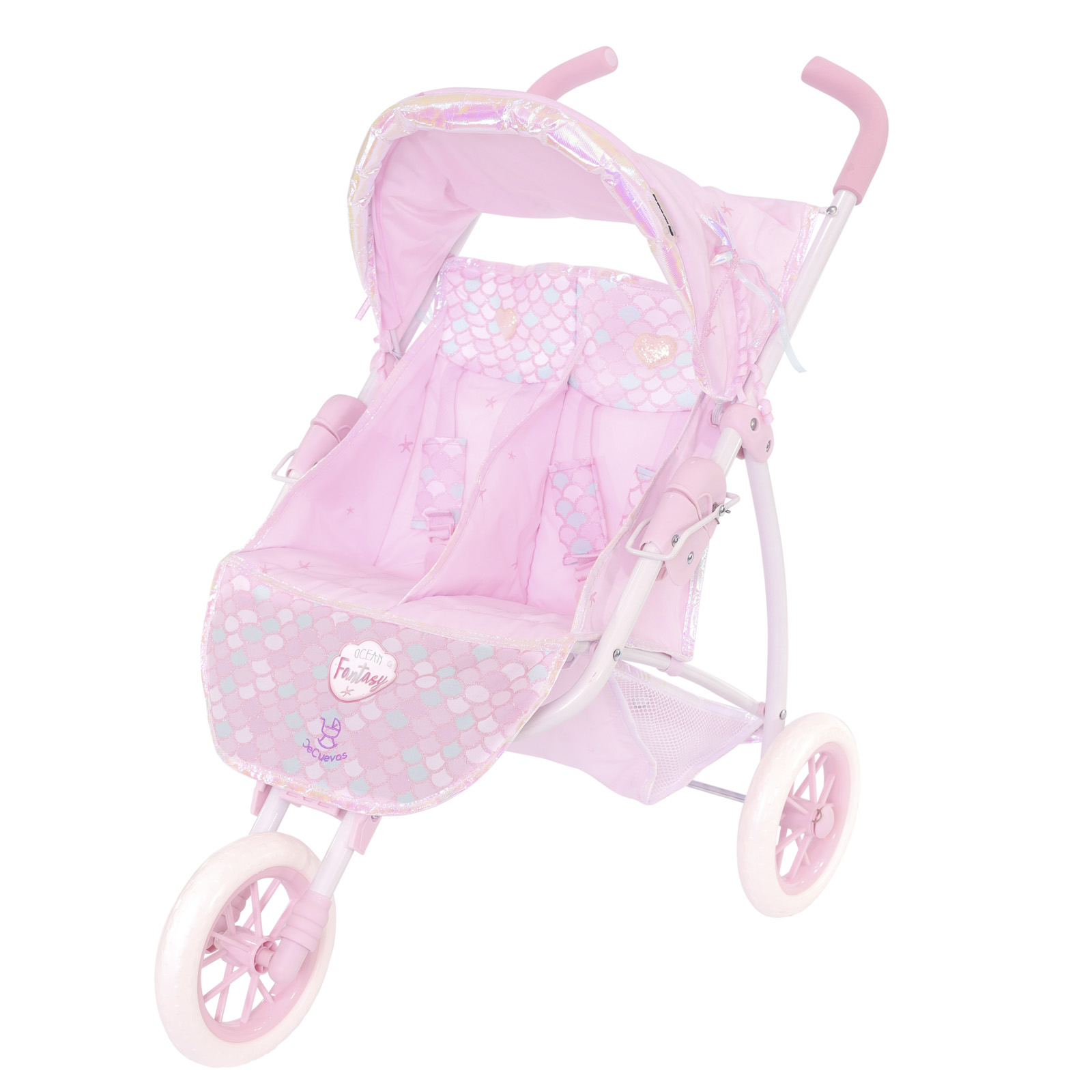 

Коляска для двух кукол DeCuevas Toys прогулочная 75 см., серия Фантазия океана 90341, Фантазия океана