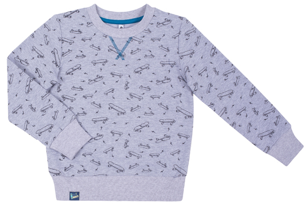 

Свитшот детский Barkito W19B4032J(2) серый р.116, W19B4032J(2)