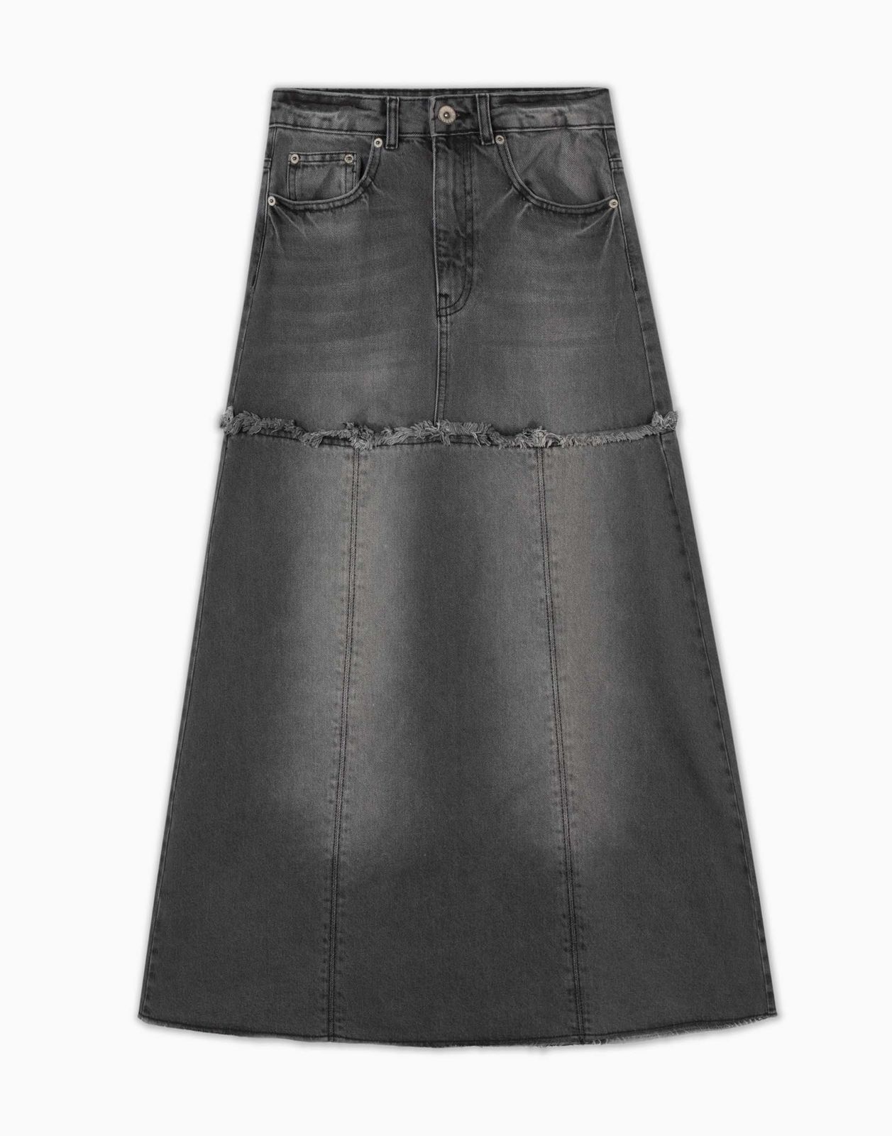 Джинсовая юбка женская Gloria Jeans GSK018796 серый /серый-айс/ M/170