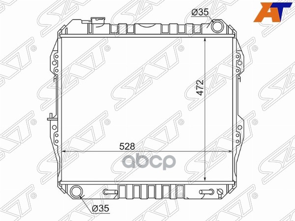 

SAT Радиатор TOYOTA SURF/HILUX/4-RUNNER V6 3.0 89-95 алюминий