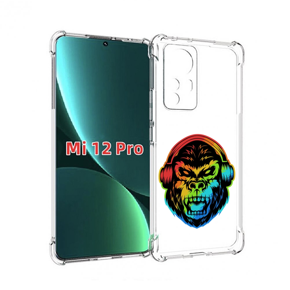 Чехол MyPads Горилла-в-наушниках для Xiaomi 12S Pro