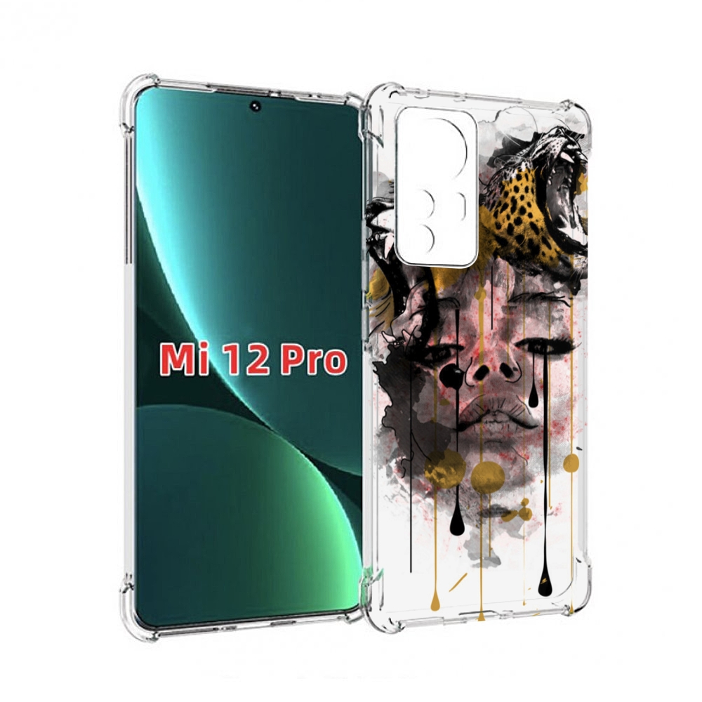 

Чехол MyPads Девушка гепард женский для Xiaomi 12S Pro, Прозрачный, Tocco