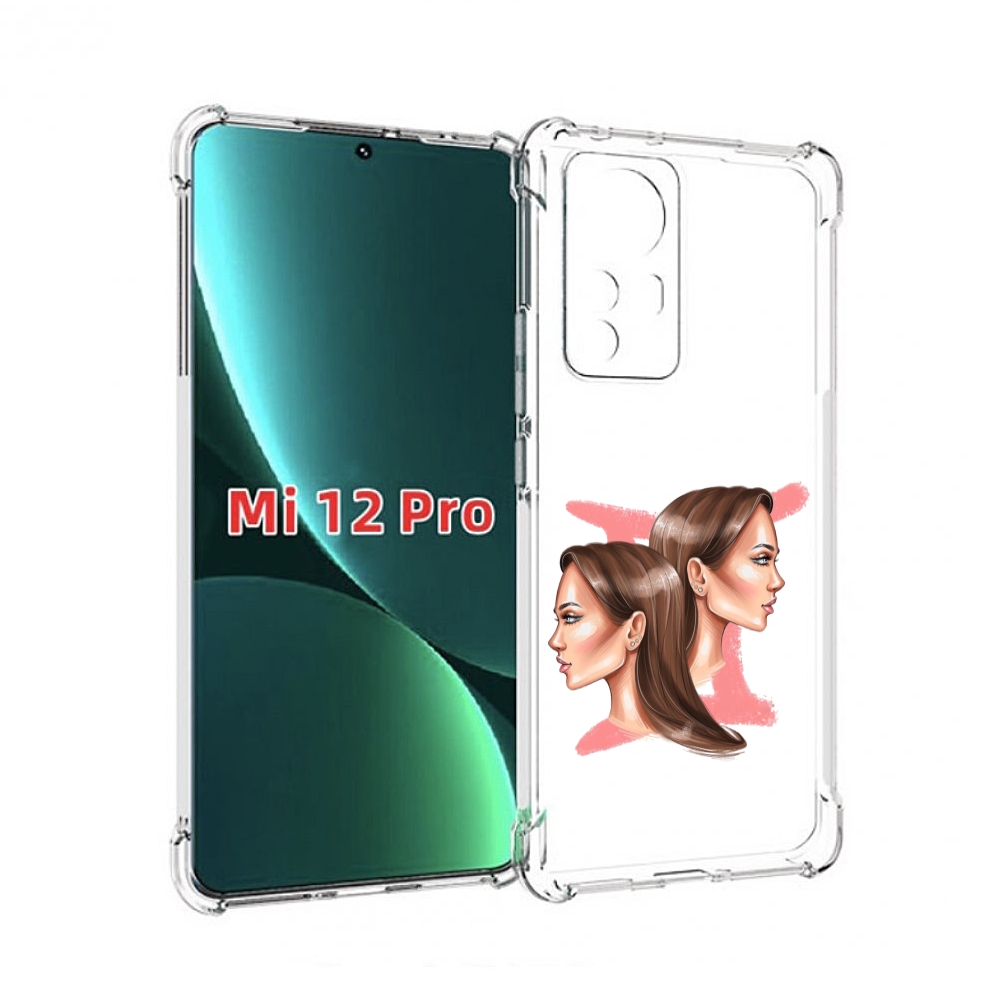 

Чехол MyPads Девушка-Близнецы женский для Xiaomi 12S Pro, Прозрачный, Tocco