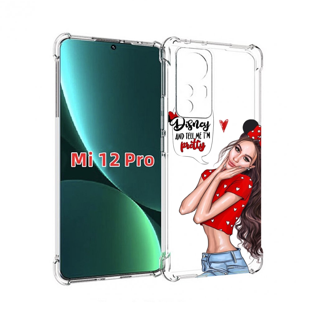 

Чехол MyPads Девушка-Мини женский для Xiaomi 12S Pro, Прозрачный, Tocco