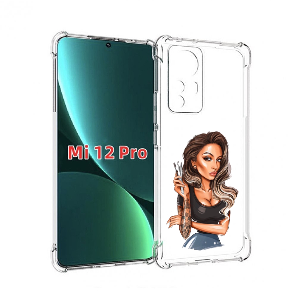 

Чехол MyPads Девушка-бровист для Xiaomi 12S Pro, Прозрачный, Tocco
