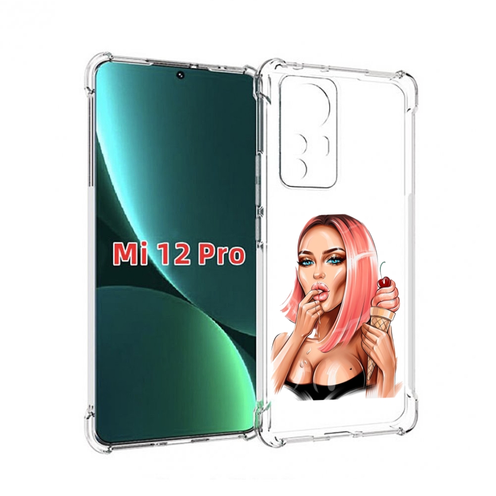 

Чехол MyPads Девушка-и-мороженое женский для Xiaomi 12S Pro, Прозрачный, Tocco