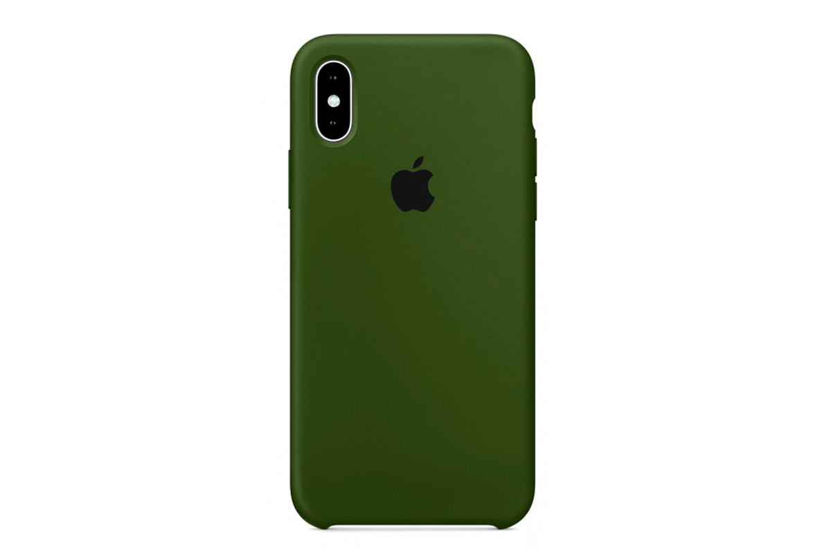 фото Чехол для apple iphone xs max silicone case (темно зеленый) storex24