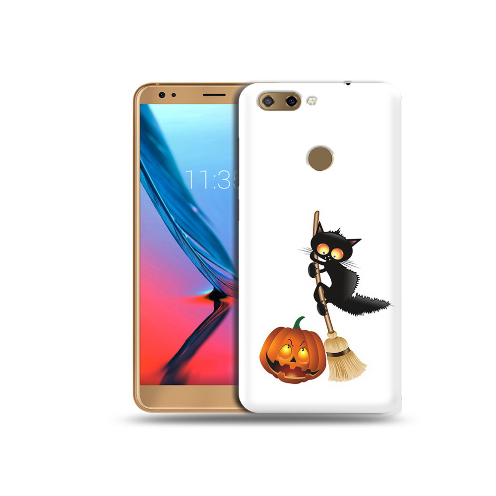 

Чехол MyPads Tocco для ZTE Blade V9 хэлуинский котик (PT106427.464.667), Прозрачный, Tocco