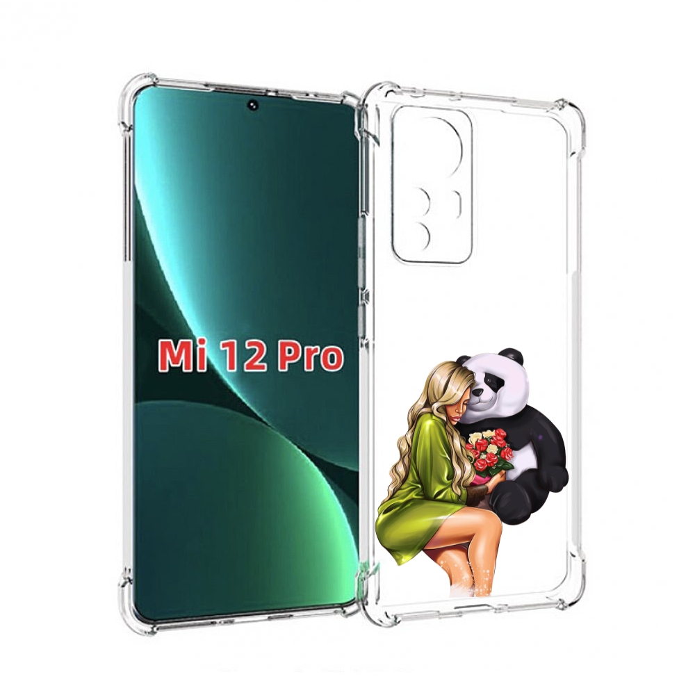 

Чехол MyPads Девушка-с-пандой-с-букетом женский для Xiaomi 12S Pro, Прозрачный, Tocco