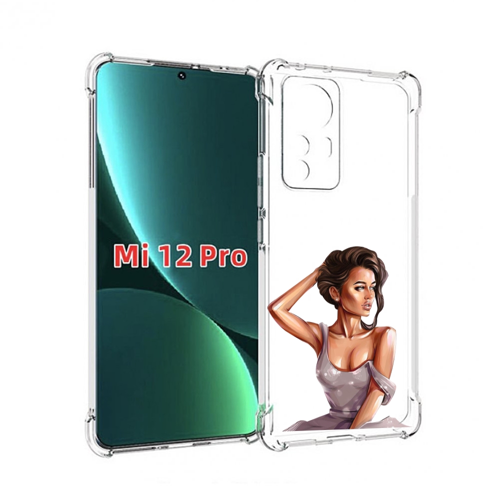 

Чехол MyPads Девушка-с-прической женский для Xiaomi 12S Pro, Прозрачный, Tocco