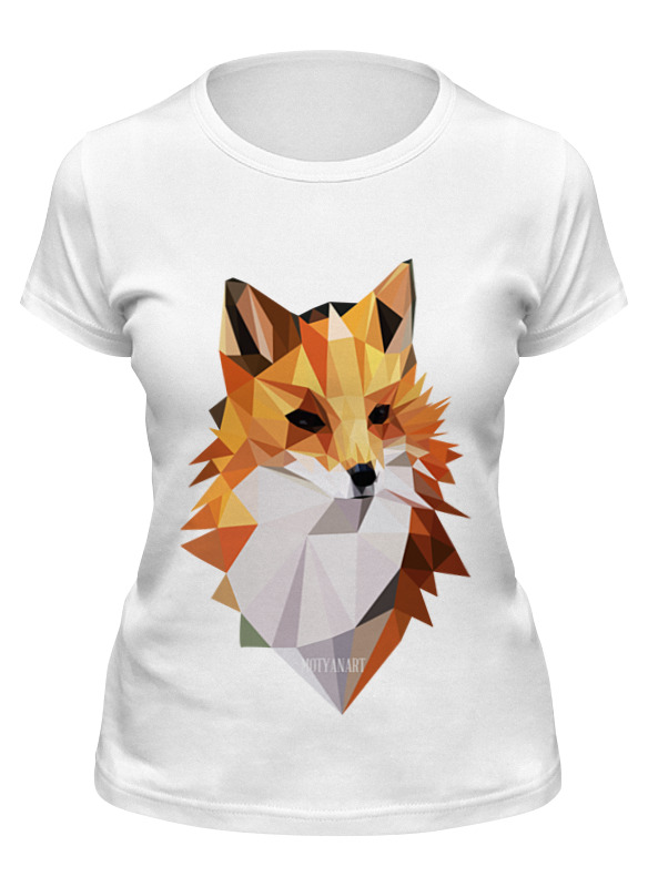 

Футболка женская Printio Poly fox белая M, Белый, Poly fox