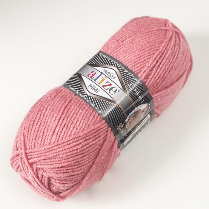

Пряжа ALIZE "Superlana midi", 170 мх100 г, 204 темная пудра, Розовый