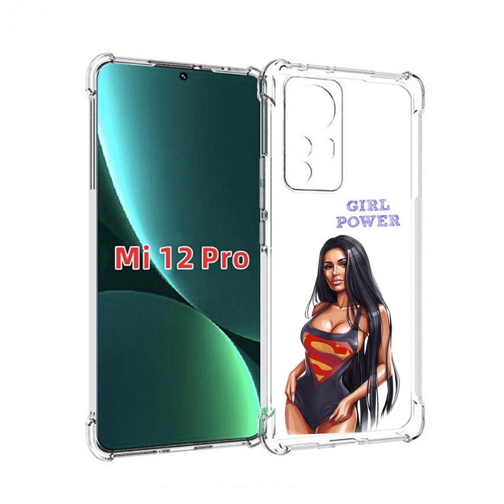 

Чехол MyPads Девушка-супермен женский для Xiaomi 12S Pro, Прозрачный, Tocco
