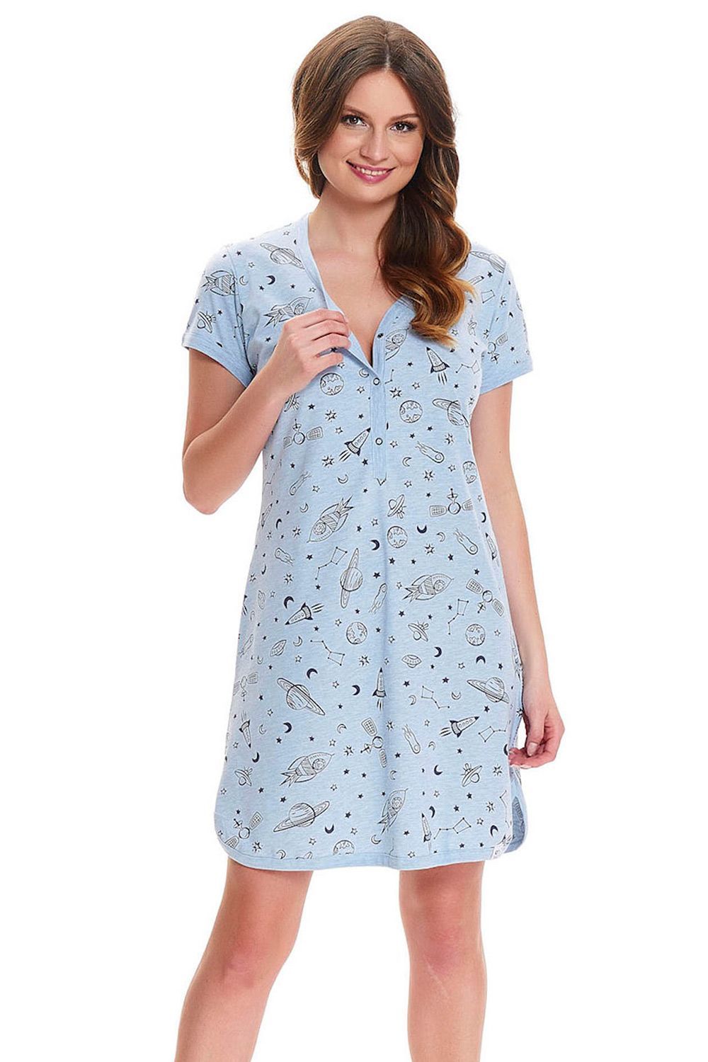 

Ночная сорочка женская Doctor Nap TM.9415 голубая 44, TM.9415