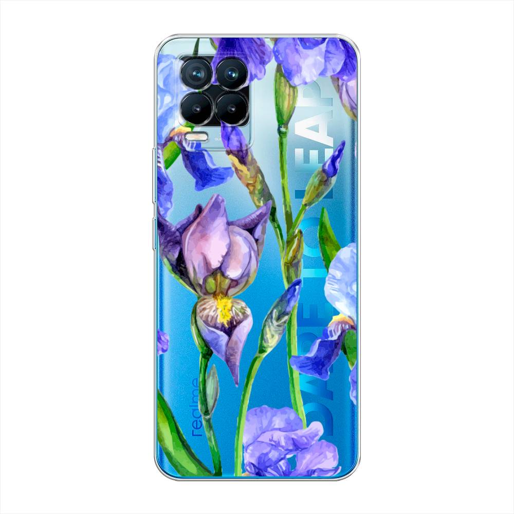 

Чехол Awog на Realme 8/8 Pro "Синие ирисы", Разноцветный, 255550-8