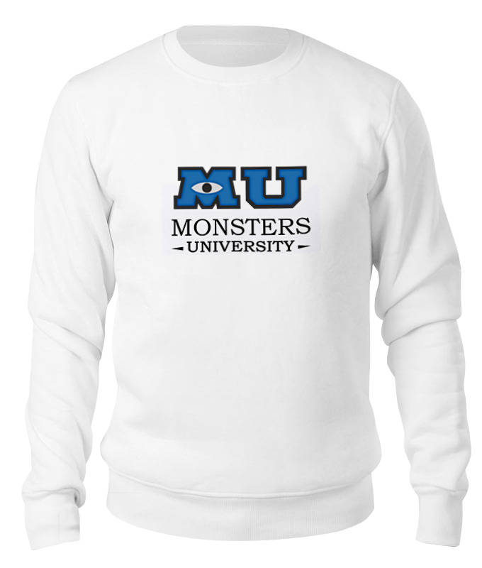 

Свитшот унисекс Printio Monsters university белый XL, Monsters university