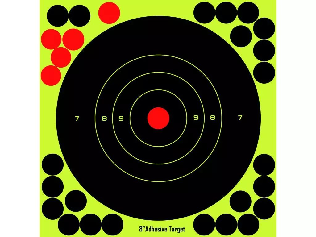 Мишень бумажная круг 20x20 см, проявляющая попадание