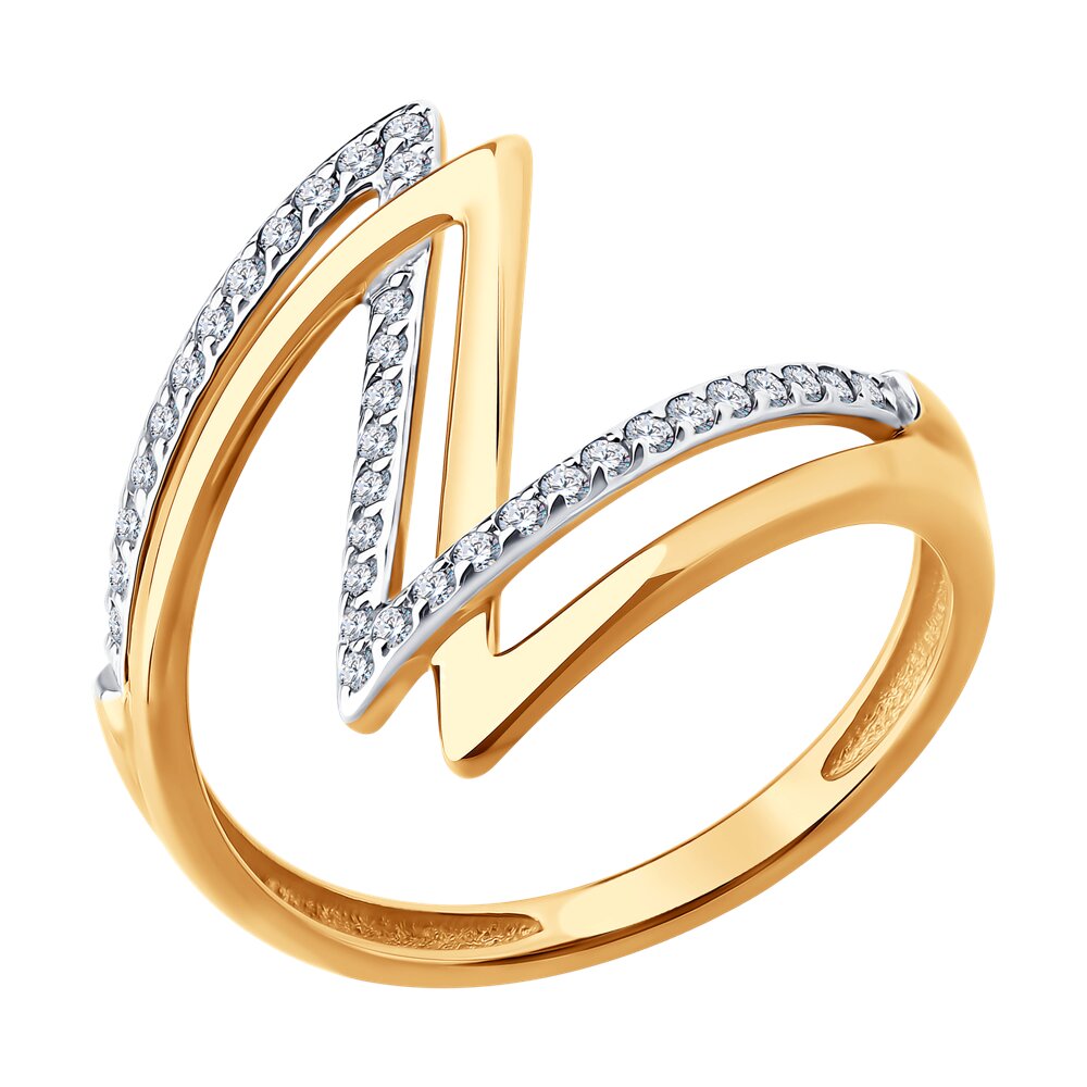 

Кольцо из золота р. 17 Diamant 51-110-02872-1, фианит, 51-110-02872-1