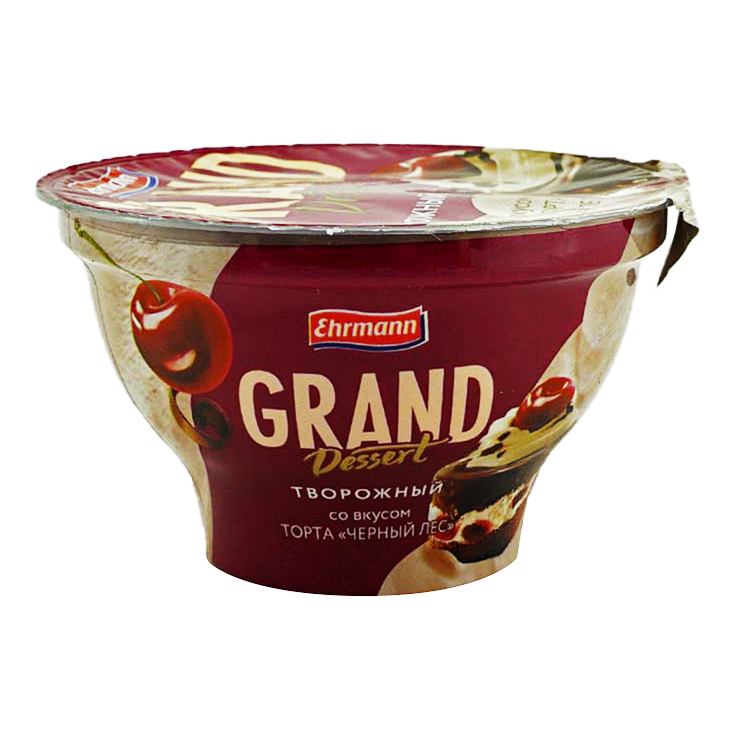 Десерт Ehrmann Grand Dessert творожный со вкусом торта Черный лес 5,0% 120 г