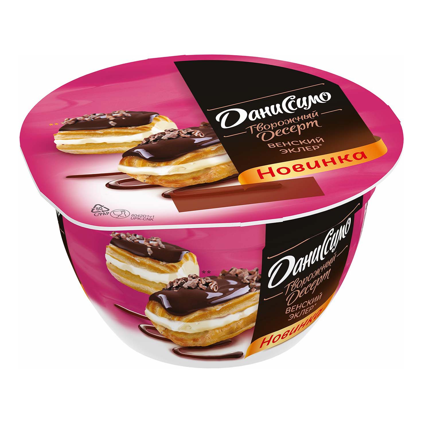 

Продукт творожный Danone Даниссимо двухслойный венский эклер БЗМЖ 5,4% 140 г