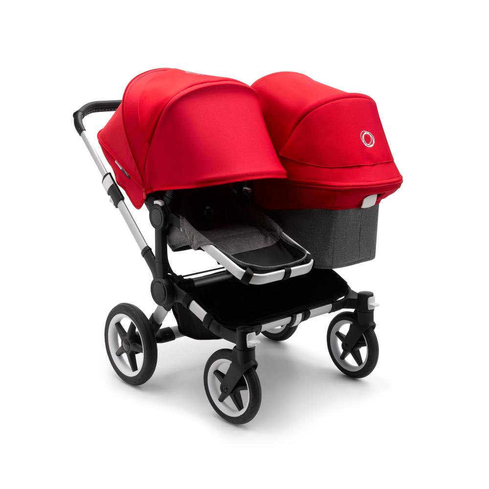 

Коляска 2 в 1 Bugaboo donkey3 duo alu/grey melange/red complete, Donkey3 Duo