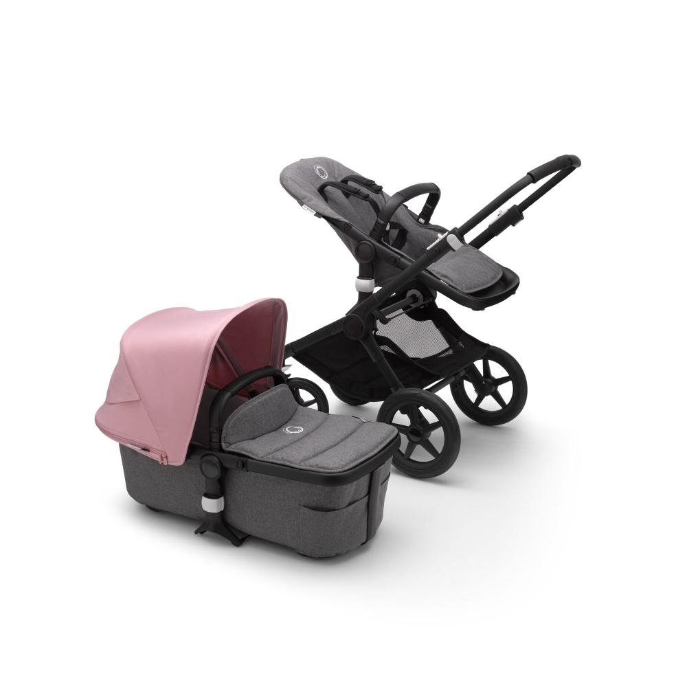 

Коляска 2 в 1 Bugaboo fox2 black/ grey melange/ soft pink, Fox2