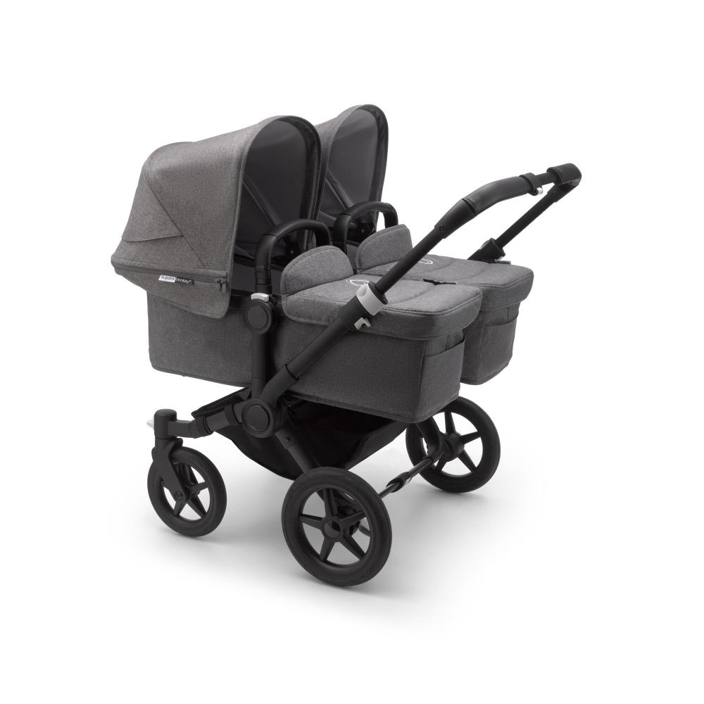 фото Коляска 2 в 1 bugaboo donkey3 twin black/grey melange/grey melange