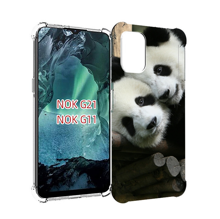 

Чехол Mypads Две-Панды Для Nokia G11/G21, Прозрачный, Tocco
