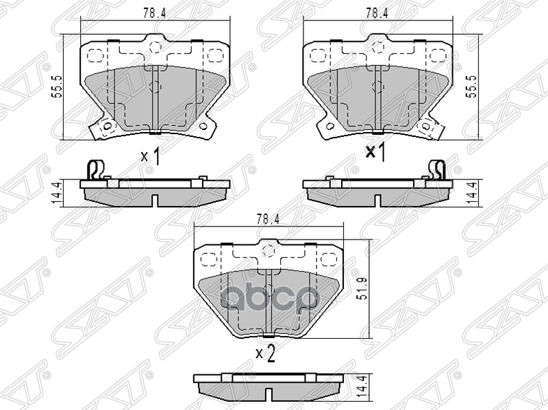 Тормозные колодки SAT ST0446652040
