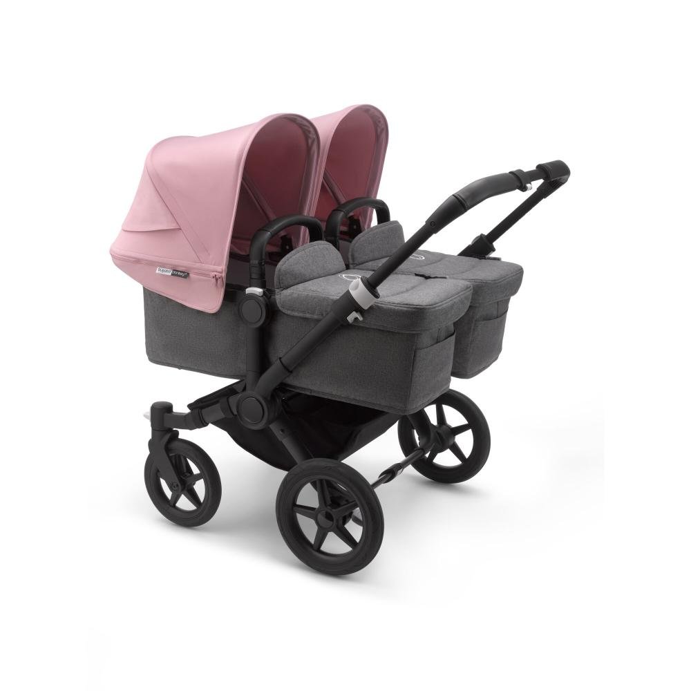 

Коляска 2 в 1 Bugaboo donkey3 twin black/grey melange/soft pink, Donkey3