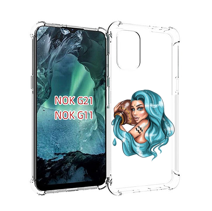 

Чехол Mypads Девушка-Водолей Для Nokia G11/G21, Прозрачный, Tocco