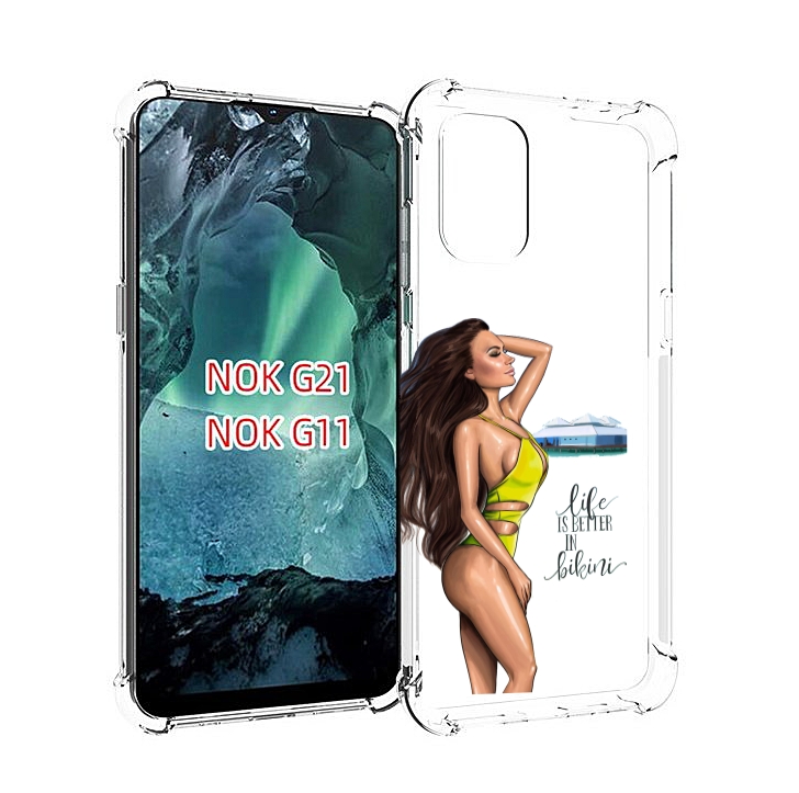 Чехол Mypads Девушка-В-Купальнике Для Nokia G11/G21
