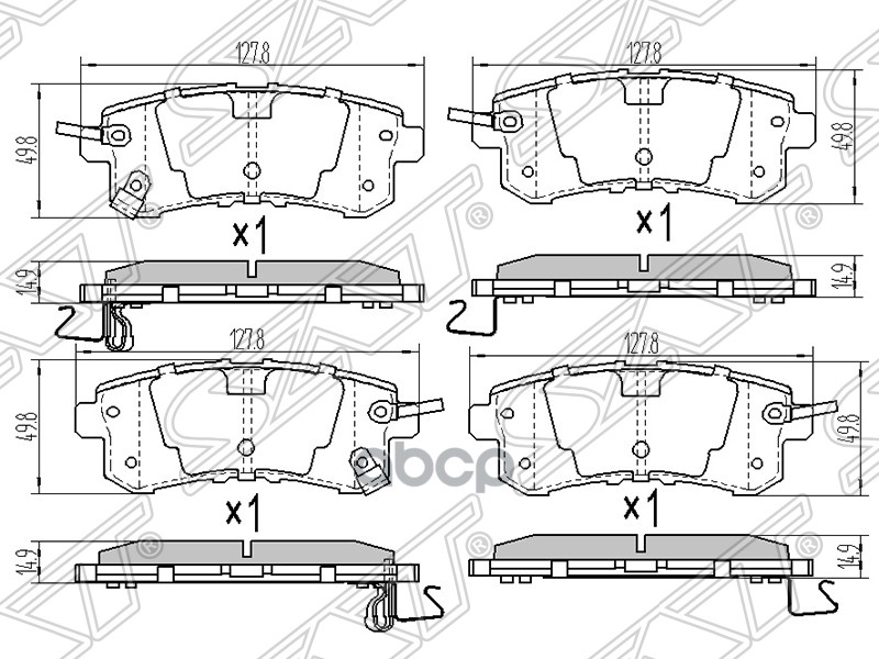 

Тормозные колодки SAT STD40601LB8E