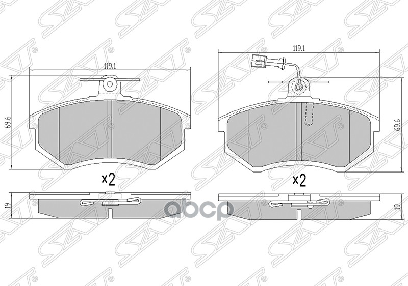 

Тормозные колодки SAT STT113501080