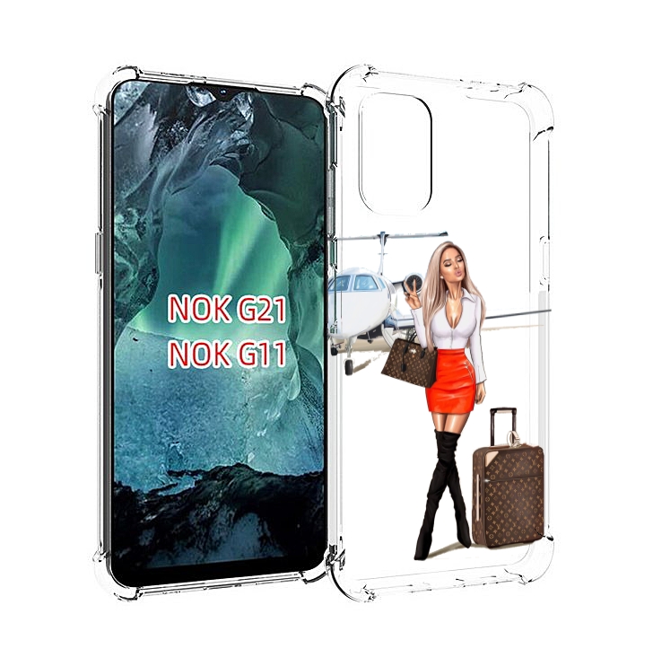

Чехол Mypads Деловая-Девушка Женский Для Nokia G11/G21, Прозрачный, Tocco