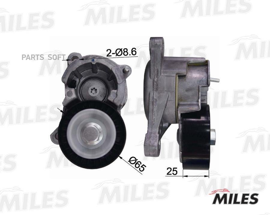 

MILES Натяжитель ремня приводного PEUGEOT 206/307/406 2.0/2.2