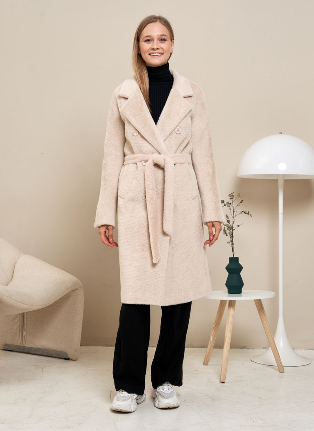 Пальто женское Giulia Rosetti 56206 бежевое 44 RU
