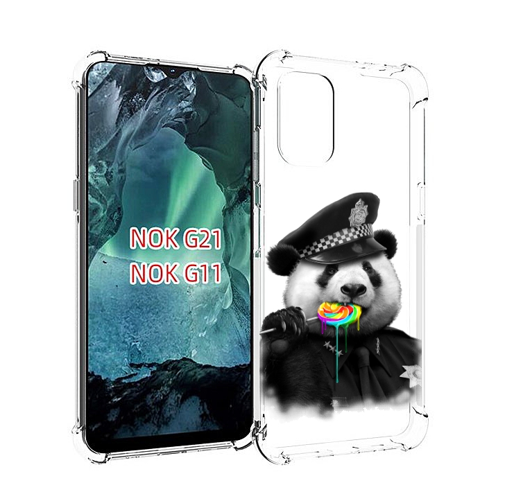 

Чехол Mypads Панда Полиция Для Nokia G11/G21, Прозрачный, Tocco