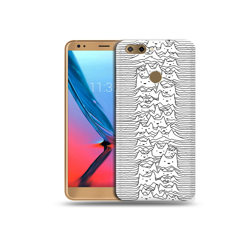 

Чехол MyPads Tocco для ZTE Blade V9 черно белые коты 3D (PT106427.464.682), Прозрачный, Tocco