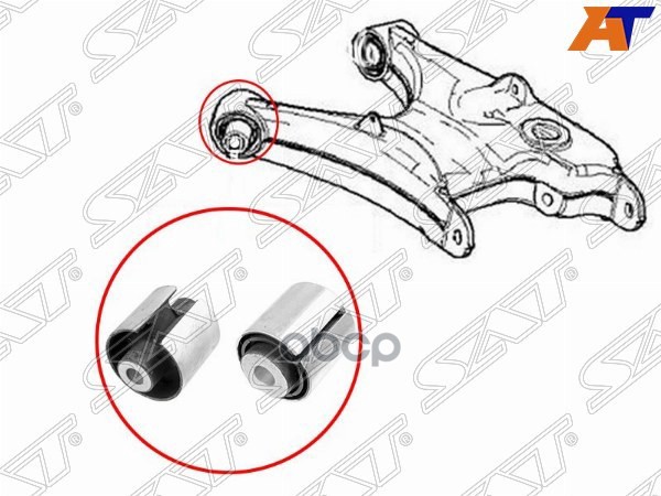 

SAT ST33326770743B Сайлентблок заднего нижнего рычага BMW X5 E53 99-06/BMW5 E6 01-10/BMW6