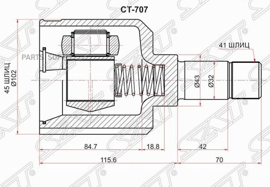 

SAT Шрус внутренний LH CITROEN JUMPER 94-02/FIAT DUCATO 94-02