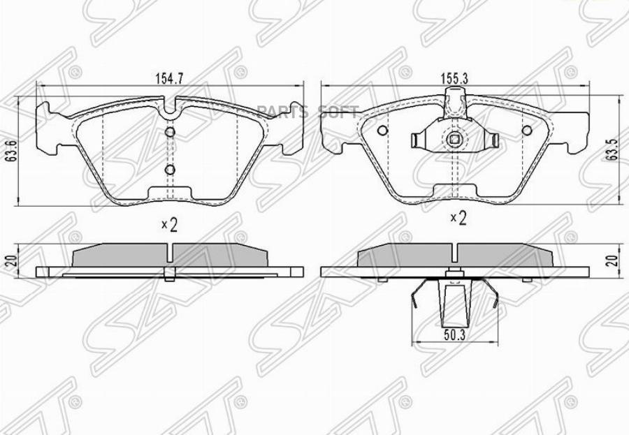 

SAT ST34116763617 Колодки тормозные перед BMW 5 E60