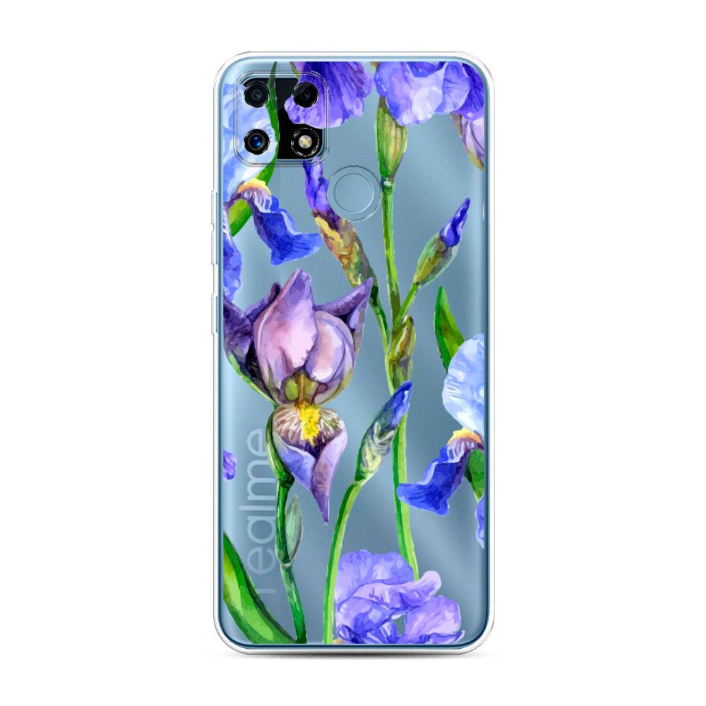 

Чехол Awog на Realme C25/C25s "Синие ирисы", Разноцветный, 257450-8