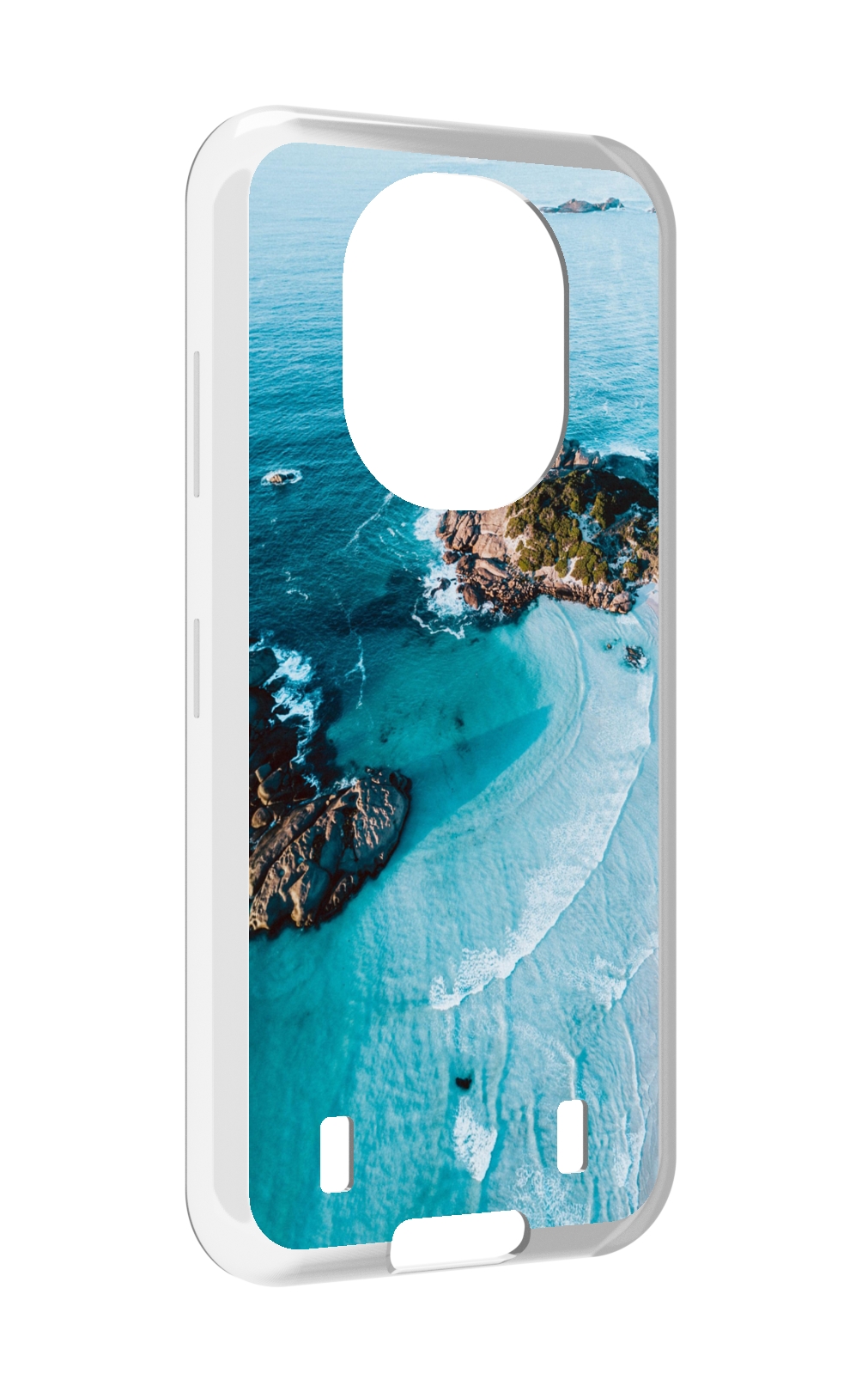 

Чехол MyPads красивый голубой залив для Oukitel WP16, Прозрачный, Tocco