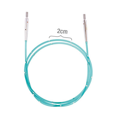 

Тросик для съемных спиц Knit Pro SmartStix, длина 56см (в сборе 80см) зеленый, арт.42174, SmartStix