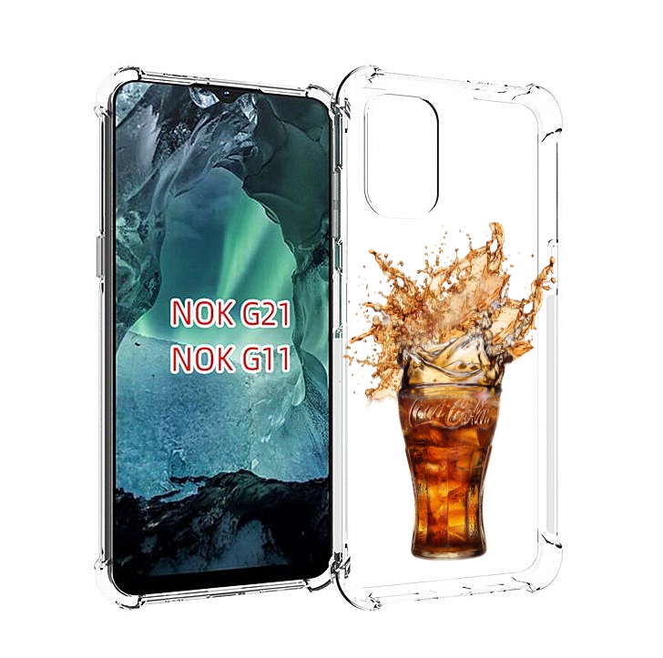 

Чехол Mypads Кола-В-Стакане Для Nokia G11/G21, Прозрачный, Tocco