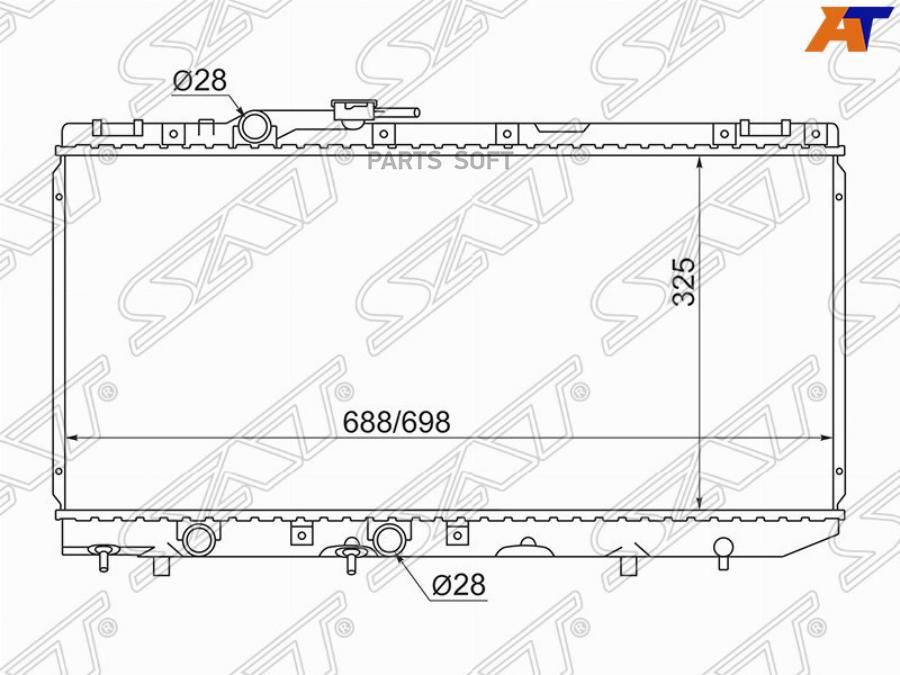

SAT Радиатор TOYOTA TERCEL/CORSA/CYNOS/COROLLA II/PACEO 90-94